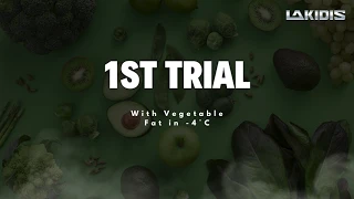 LAKIDIS Flaker FR100 | In-House Vegetable Fat Trial | Cutting Vegetable Fat at -4°C & -22°C