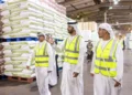 Minister of Economy and Tourism reviews local flour distribution and production operations at Grand Mills